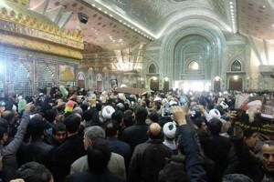 پیکر آیت الله هاشمی رفسنجانی در کنار امام آرام گرفت