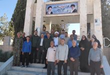 مراسم غبار روبی قبور مطهر شهدا در بخش داریون