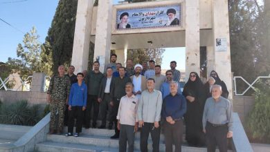 مراسم غبار روبی قبور مطهر شهدا در بخش داریون