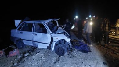 حادثه برخورد سه خودرو محور شیراز-داریون با یک فوتی/عکس